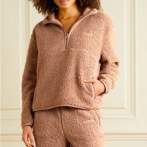 Skims Half Zip Teddy Sherpa Pullover